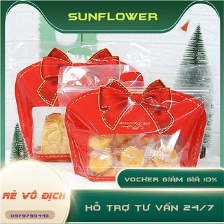 Túi zip nơ đỏ đựng bánh kẹo ~ Bán lẻ