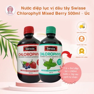 Nước diệp lục vị dâu tây Swisse Chlorophyll Mixed Berry 500ml – Úc