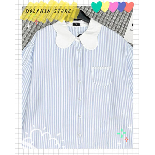[DOLPHIN BIGSIZE] - Sơ mi nữ bigsize - Sơ mi cổ bèo bigsize