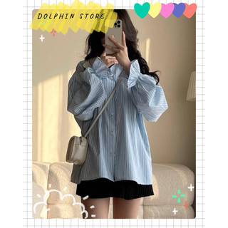 [DOLPHIN BIGSIZE] - Sơ mi nữ bigsize - Sơ mi cổ bèo bigsize