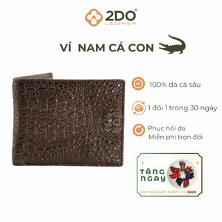 Ví nam cá con Da Cá Sấu v18c 2DO LEATHER kích thước (12,5x9,5) Quà Tặng Cho Người Thân, Sang Trọng, Cao Cấp, Siêu Bền