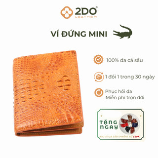 Ví Đứng Mini CS 2DO LEATHER V20MN Kích Thước (10x8.5) Quà Tặng Cho Người Thân, Sang Trọng, Cao Cấp, Siêu Bền