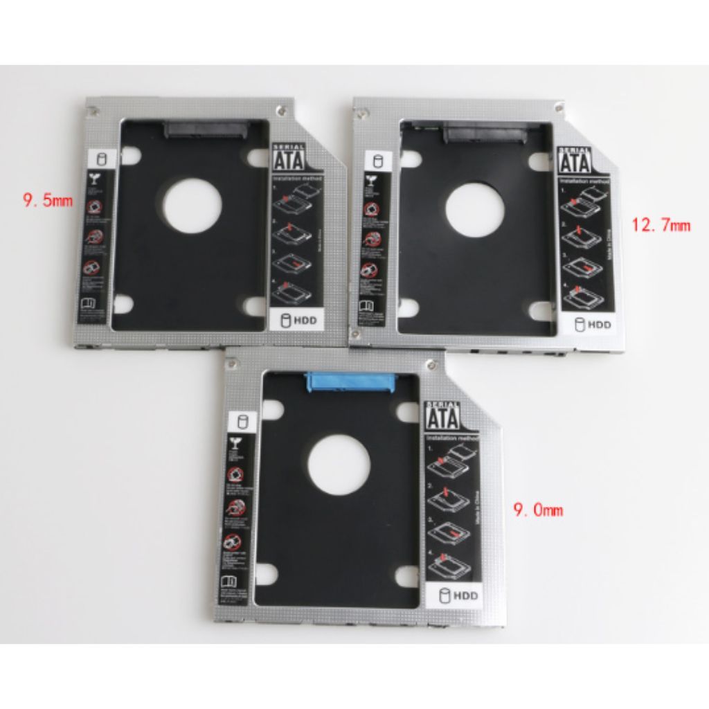 Caddy Bay 12.7mm, 9.5mm, 9mm, khay đựng ổ cứng thay cho ở DVD laptop loại cao cấp, Green keycap.