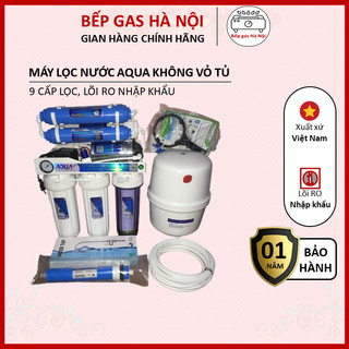 Máy lọc nước aqua không vỏ tủ 9 cấp lọc, có đồng hồ đo áp lực