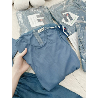 VÁY DÍP PHỐI JEANS GIẤY DÁNG DÀI