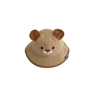 Mũ vành kaki gấu cho bé (46-50cm)