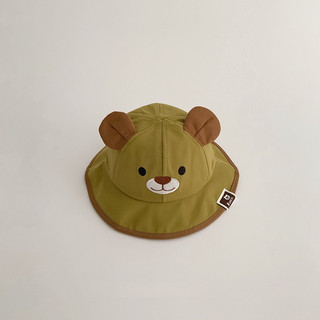 Mũ vành kaki gấu cho bé (46-50cm)