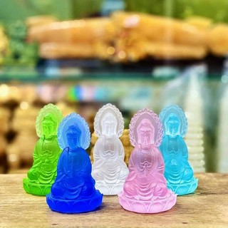 Tượng Phật Quan Âm 2 mặt để xe oto bằng đá lưu ly