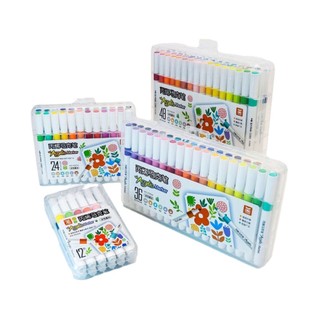 Bút màu acrylic marker 12 24 36 48 60 80 cao cấp màu sắc tươi sáng không lem - bút lông màu