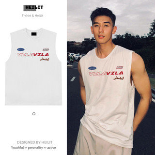 Áo Ba Lỗ Nam Họa Chữ Vzla HeiLit Tank Top Nam Chất Vải Cotton Dày Dặn Thoải Mái
