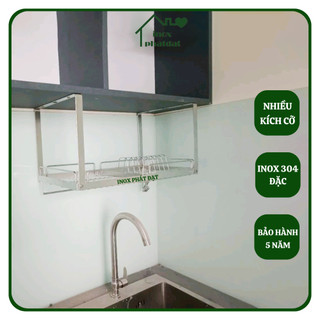 Kệ chén treo đáy tủ Inox 304 PHÁT ĐẠT không rỉ sét, rổ úp chén dĩa, giá để chén bát treo tủ (SP150)