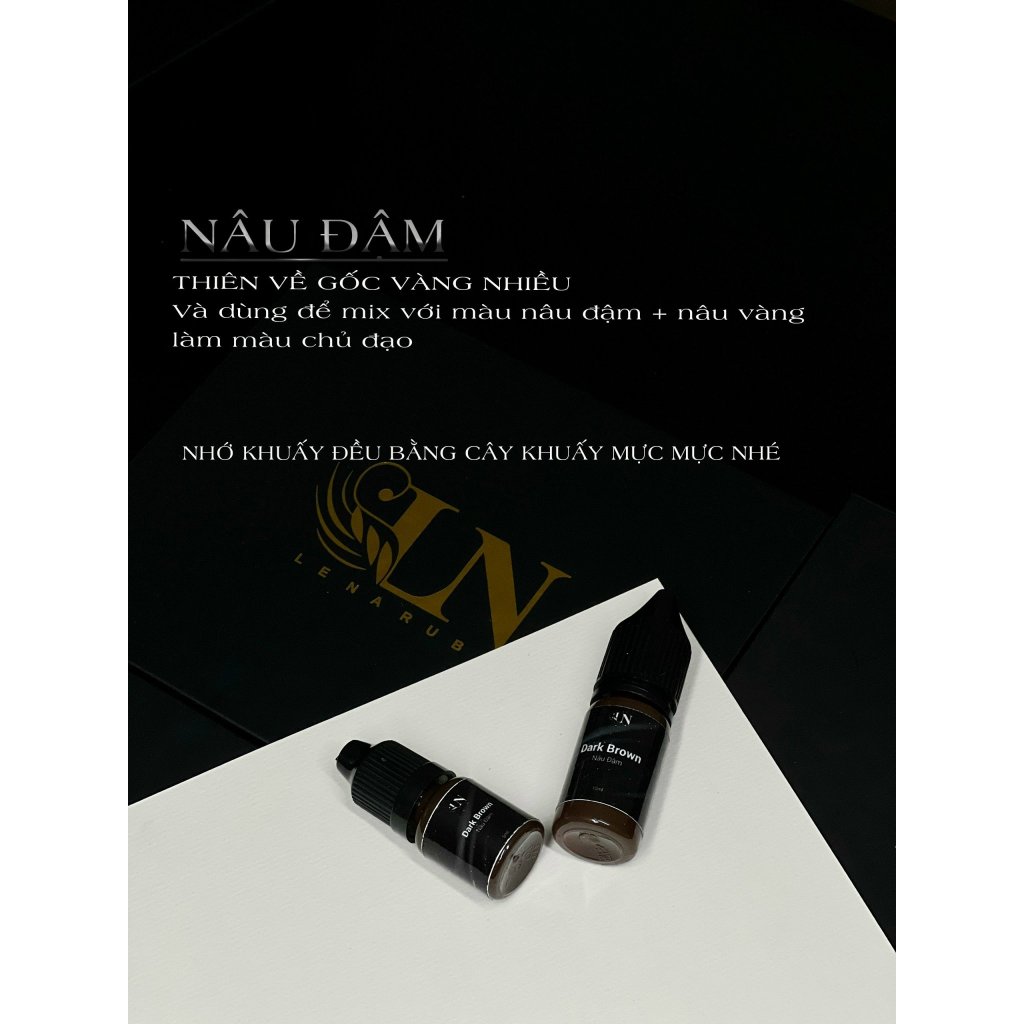LÊ NA RUBY ]  mực mày màu NÂU ĐẬM chủ đạo