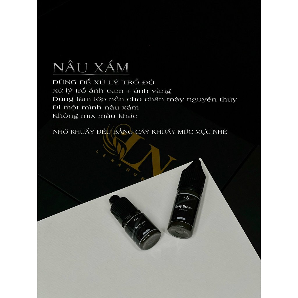 LÊ NA RUBY ]  mực mày màu NÂU XÁM xử lý