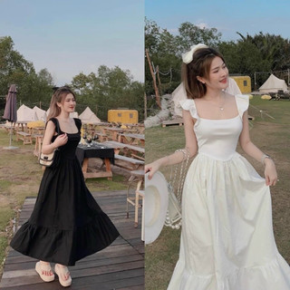 VÁY DIP TAY CÁNH TIÊN PHỐI CHÂN THÔ DÁNG DÀI