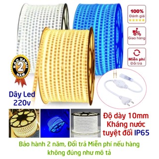Đèn led hắt trần mắt led 2835, dây led 2 hàng trang trí quấn cây chống nước màu trắng, vàng, xanh
