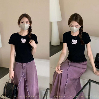 Áo thun babytee tay cộc cổ tròn in hoạ tiết (hàng Quảng Châu loại 1)