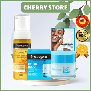 [Bản Đức] Kem Dưỡng Neutrogena Aqua Gel 50ml, Sữa rửa mặt nghệ, Dưỡng Ẩm Cấp Nước Tái Tạo Phục Hồi Cho Da [Khuyến Mại]