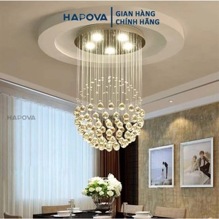 Đèn thả thông tầng pha lê DCH 6189 Đường kính 400mm x 800mm + Tặng kèm bóng led AS Vàng