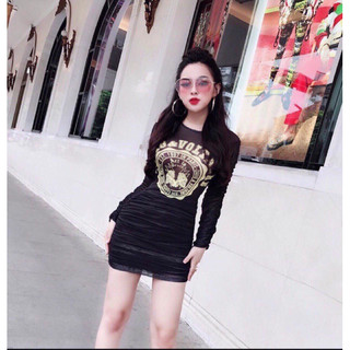 body lưới nhún sexy co dãn S (trên ngực lưới 1 lớp)