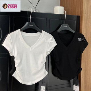 Áo cổ tim croptop nhún eo tp02