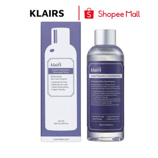 Nước Hoa Hồng Không Mùi Dưỡng Ẩm, Làm Mềm Da Dear Klairs Supple Preparation Unscented Toner 180ml