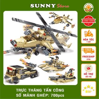 Bộ đồ chơi lắp ghép hình máy bay trực thăng - Bộ đồ chơi em bé thông minh - Sunny