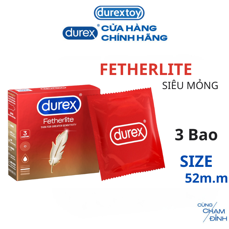 Combo 5 hộp bao cao su Durex Fertherlite, Invisible, Performa, Pleasuremax, Kingtex Hàng chính hãng siêu mỏng