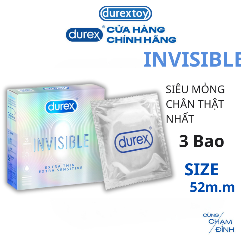 Combo 5 hộp bao cao su Durex Fertherlite, Invisible, Performa, Pleasuremax, Kingtex Hàng chính hãng siêu mỏng