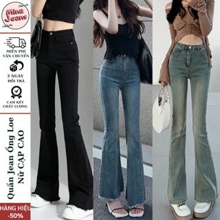Quần jeans nữ ống loe co giãn, quần bò jean nữ ống đứng rộng suông CẠP CAO phong cách RETRO Hottrend 2023 MINA T023