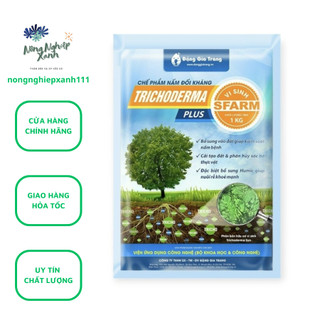 Trichoderma Sfarm gói 1kg, Trichoderma Sfarm plus chế phẩm nấm đối kháng vi sinh Sfarm 1kg