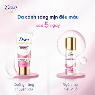 Combo lăn nách Dove và serum dưỡng sáng mờ thâm Dove 40ml 3% Niacinamide +  10X Collagen ngăn mùi hôi nách dưỡng sáng da