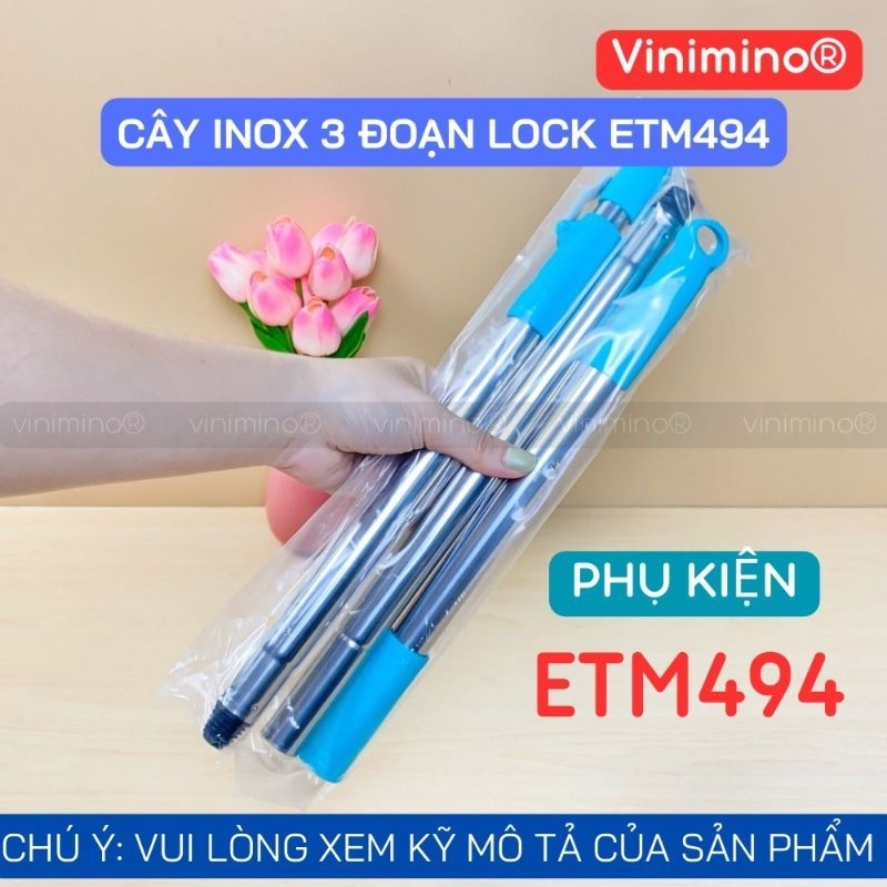 [Phụ kiện ETM494] Cây inox 3 đoạn ETM494 (Không mâm xoay) | Vinimino Store
