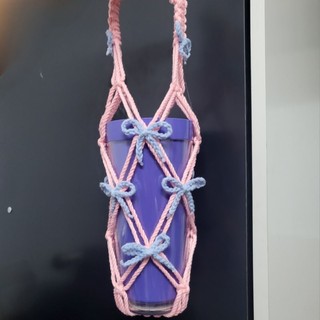 Túi đựng bình nước bình giữ nhiệt len sợi macrame