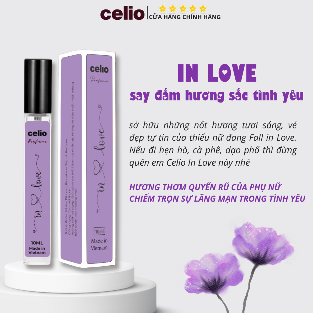 Tinh Dầu Nước Hoa CELIO Nữ Good Girl Mini 10ml Body Mist Cá Tính Nồng Nàn Quyến Rũ Gợi Cảm Thơm Lâu Dạng Xịt Tiện Lợi