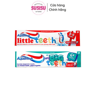 Kem‎ đ‎á​nh răng cho bé​ Aquafresh​ My Big Teeth 6+ Years 50ml KĐR Aquafresh Kids little teeth trẻ‪ em Trên 3 Tuổi