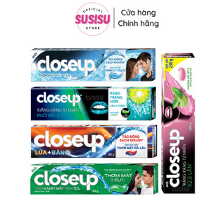 Kem đánh răng CLOSEUP 180g trắng sáng răng, thơm miệng 3 loại tinh thể băng tuyết/bạc hà/lửa + băng/muối biển
