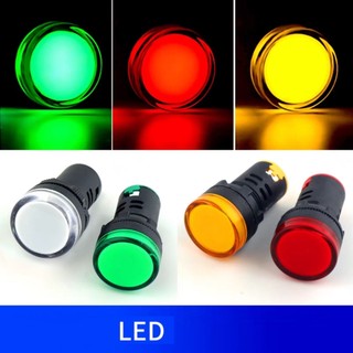 Đèn báo pha phi 16 điện áp 220vac / 24vdc đèn led gắn tủ điện siêu sáng kích thước nhỏ gọn