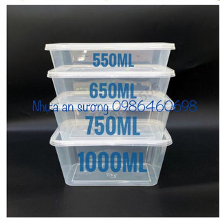 Set 10 hộp nhựa microwave, hộp nhựa vuông