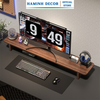 Kệ để màn hình máy tính đa năng gỗ MDF siêu bền, kệ máy tình bàn tivi minni - HM28