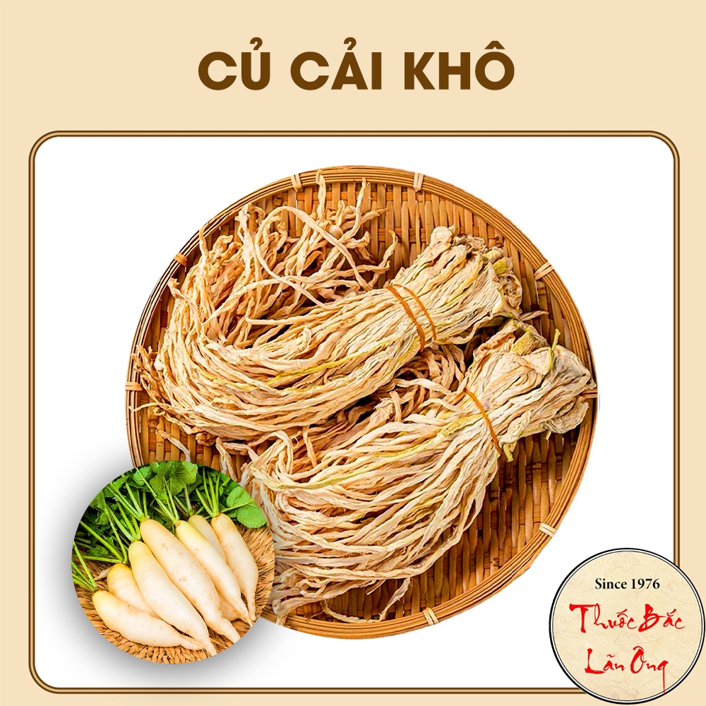 Củ cải khô 100g (Hàng loại 1, thơm, giòn, ngọt) - Thuốc bắc lãn ông