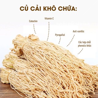 Củ cải khô 100g (Hàng loại 1, thơm, giòn, ngọt) - Thuốc bắc lãn ông