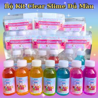  Bộ Kit làm Clear Slime Cầu Vồng - Kit làm Slime Trong Suốt Đủ Màu (Có Bán Sỉ)