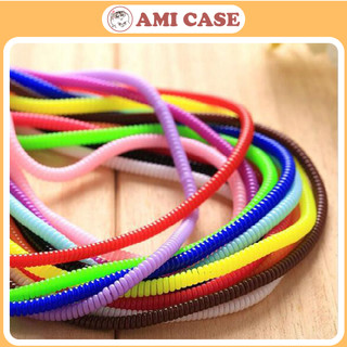 Dây cuốn cáp sạc tai nghe điện thoại chống đứt gãy nhiều màu sắc