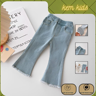 Quần áo trẻ em, quần bò jean ống loe bé gái KEMKIDS cho bé từ 8-21kg