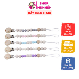 Dây treo ti giả làm bằng gỗ sồi và silicone thực phẩm vô cùng an toàn cho bé