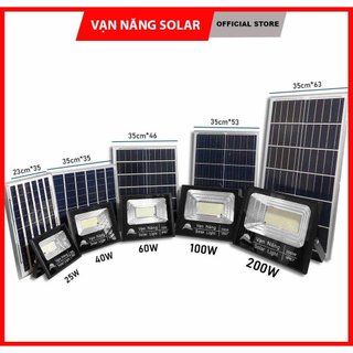 Đèn pha năng lượng mặt trời Vạn Năng Solar 25W, 40W, 60W, 100W, 200W, 300w