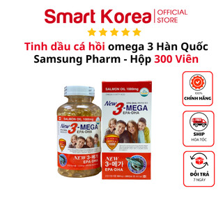 Tinh dầu cá hồi omega 3 gia đình hàn quốc samsung pharm chính hãng hộp 300 viên