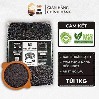   1KG  Gạo Lứt Đen An Nam - theo hướng Hữu Cơ - LOẠI NGON Ăn Kiêng Eat Clean Thực Dưỡng 