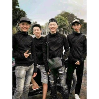 Áo chống nắng in Vân lv nam nữ chất thông hơi kim cương