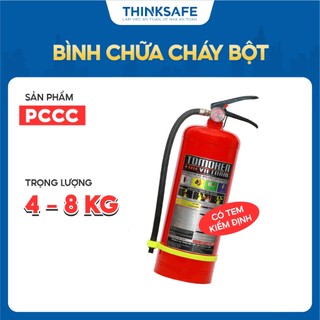 Bình bột chữa cháy TOMOKEN ABC 4KG -8KG sản xuất tại Việt Nam có tem kiểm định, bình cứu hoả chính hãng - Thinksafe